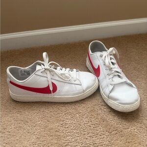 Nike Red and White Athletic Shoes